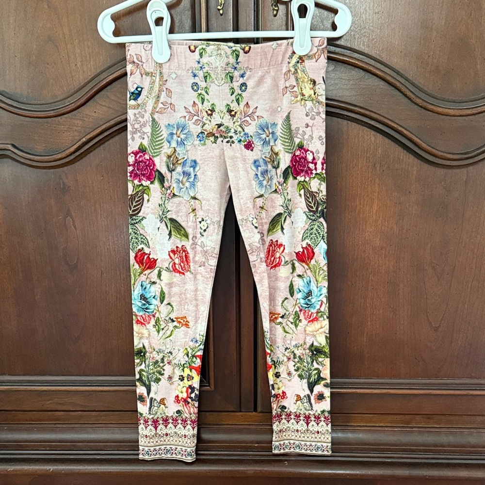 Camilla Kids Girls Leggings Size 4 Floral Designer Luxury Boho Print